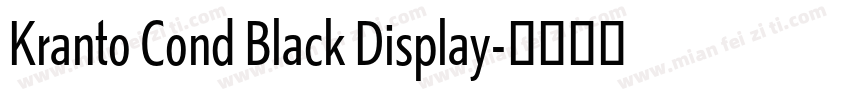 Kranto Cond Black Display字体转换